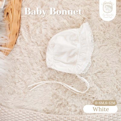 Aon Somrutai X Snow Owl Baby bonnet (6-12 M) White 